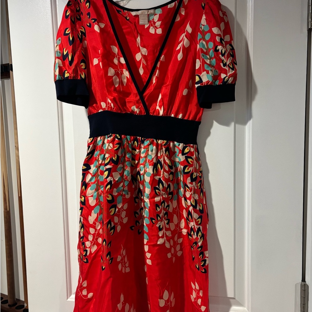 Hype Red and Black Floral Dress